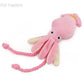 Squid with a squeaker pull toy