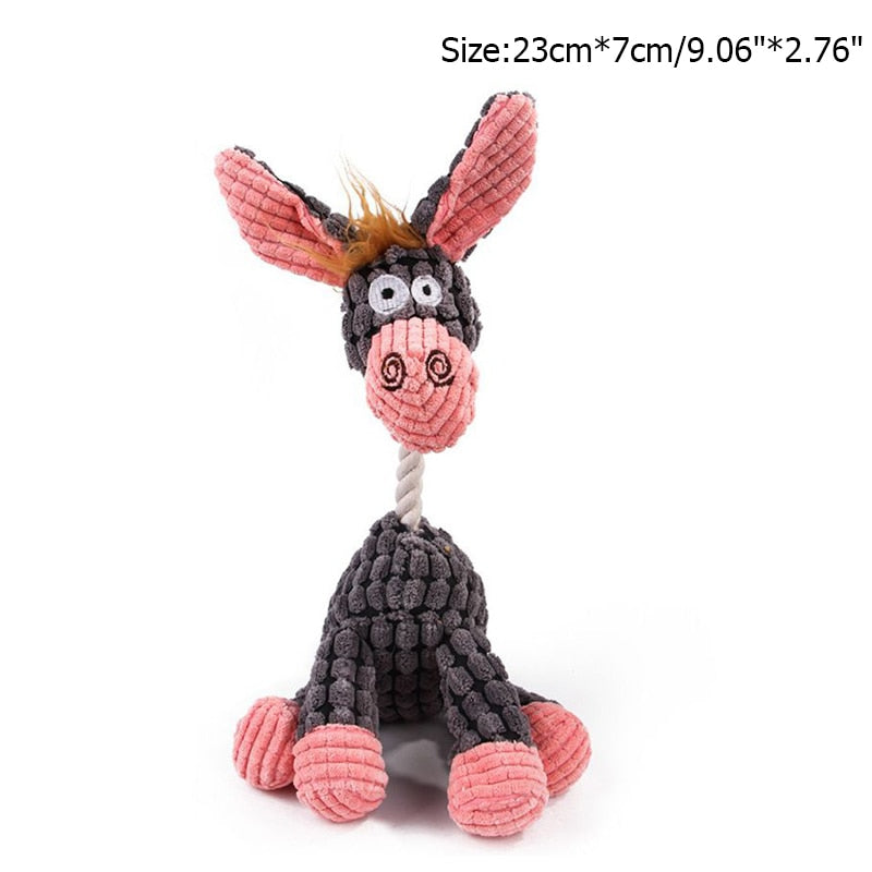 Squeaking Stuffed Donkey